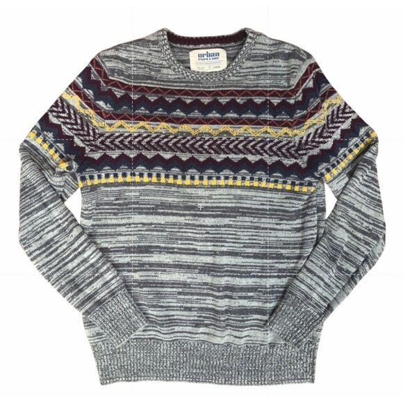 Urban Pipeline Men's Size L Southwestern Geometric Crewneck Sweater - Picture 1 of 7